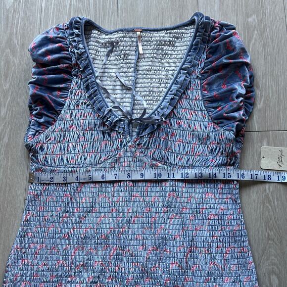 Free People McKenna Velvet Dress Large Boho NWT - Picture 6 of 16